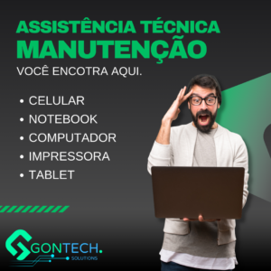 "Manutenção completa para celulares, notebooks, impressoras e tablets: eficiência, qualidade e tecnologia para manter seus dispositivos como novos!"